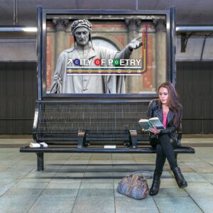 Logo Design Billboard City of Poetry Subway Transit Public Banner