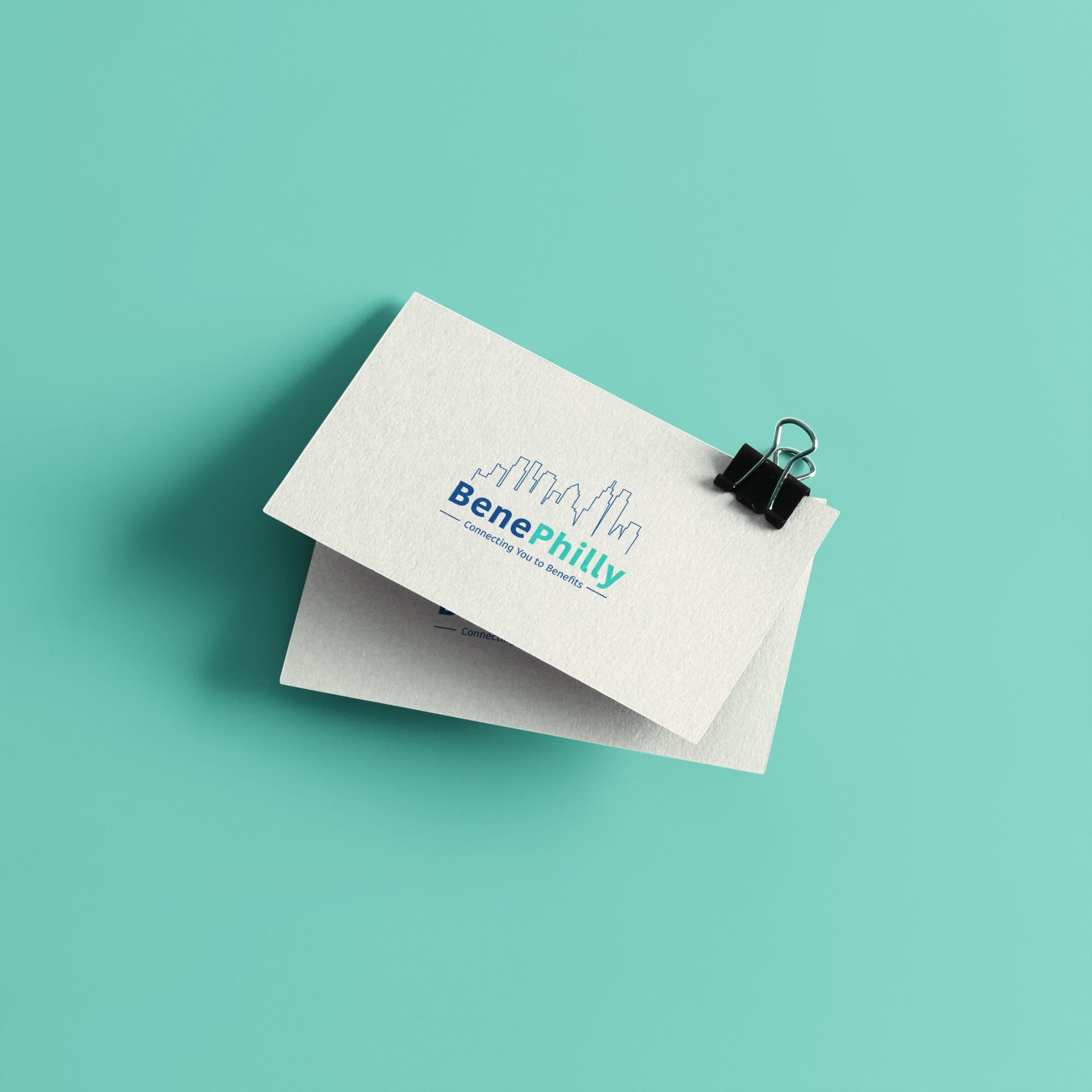 Office of Community Empowerment & Opportunity BenePhilly Logo Mock Up Business Cards