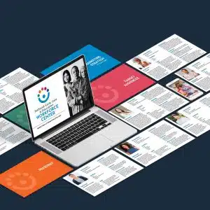 A spread of brand identity work for Child Trends National National Early Care and Education Workforce Center (ECE)