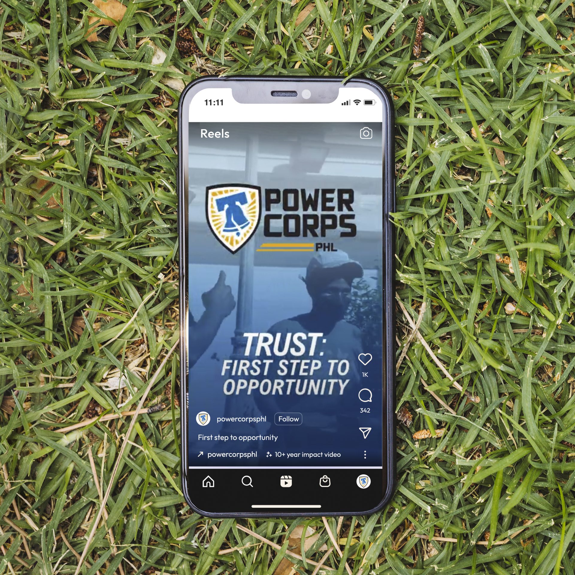 PowerCorpsPHL Instagram Reel Mockup