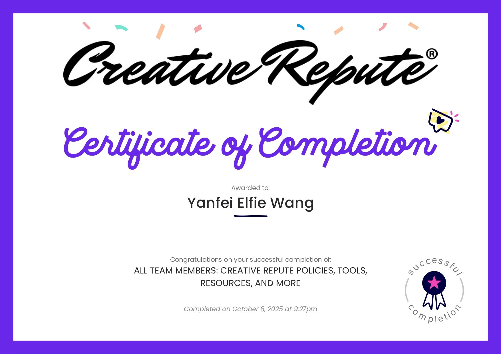 Certificate