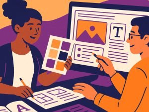 Custom Website Design Process – UI:UX Mockups, Wireframes, and Style Guide Illustration