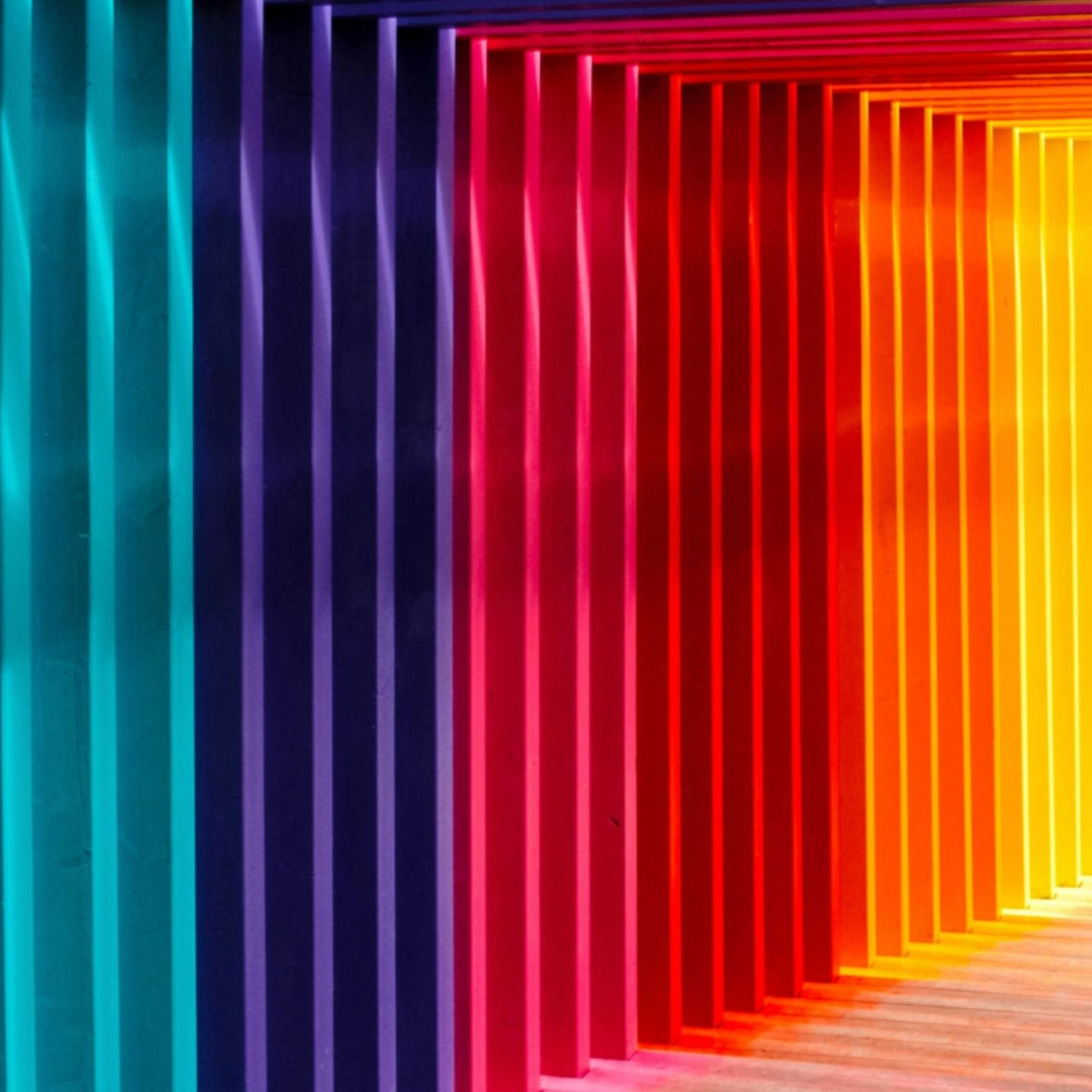 A close up view of colors complimenting each other and considered for a brand style guide.