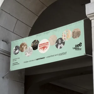 Chronicling Resistance Banner at the Free Library of Phialdelphia by Creative Repute