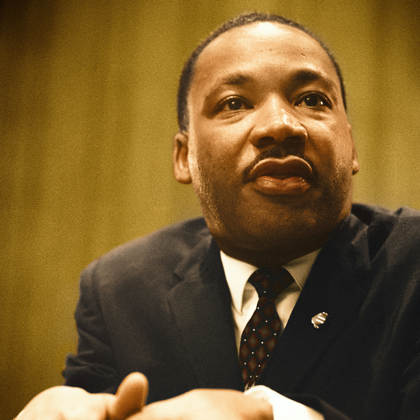 Caption reads, "Martin Luther King press conference / [MST]." Original black and white negative by Marion S. Trikosko. Taken August 26th, 1964, Washington D.C, United States (@libraryofcongress). Colorized by Jordan J. Lloyd. Library of Congress Prints and Photographs Division Washington, D.C. 20540 USA https://www.loc.gov/item/2003688129/