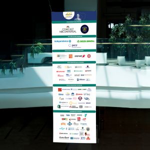 Signage design mockup of gala sponsorship board designed by Creative Repute