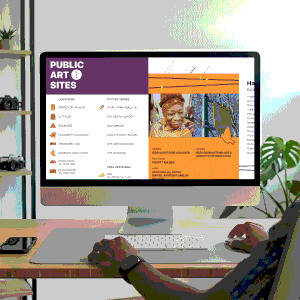 gif mockup of custom interactive map design on computer screen
