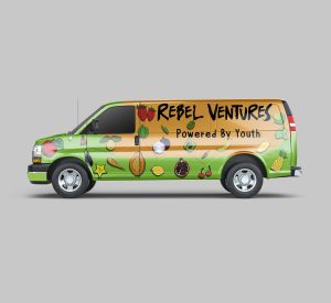 rebel ventured mural arts philadelphia van wrap mockup design by celebrated public artist nile livingston of creative repute award winning black owned graphic design agency based in philadelphia