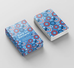 conversational cards and package design | Card deck mockup PHL250 Dare to Declare