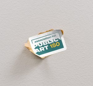 Rebranding | Association for Public Art Sticker label design creative repute