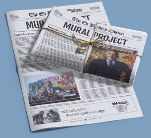 ed bradley newspaper mockup graphic design agency print layout template local artist philly west news ancor report reporter memorial history
